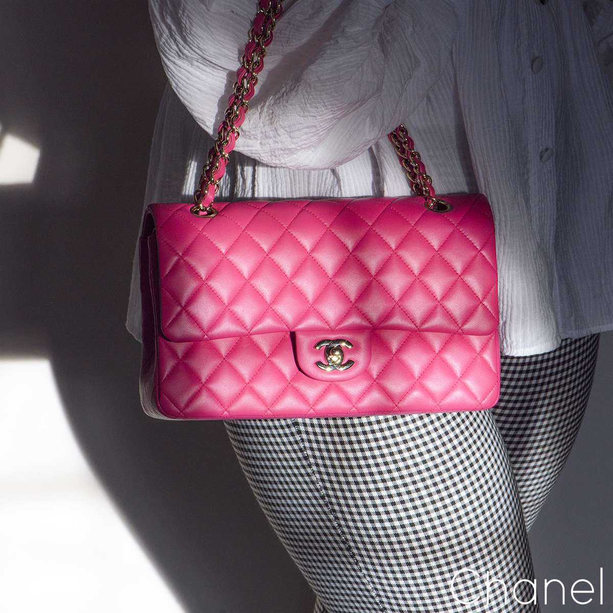 chanel chevron double flap bag